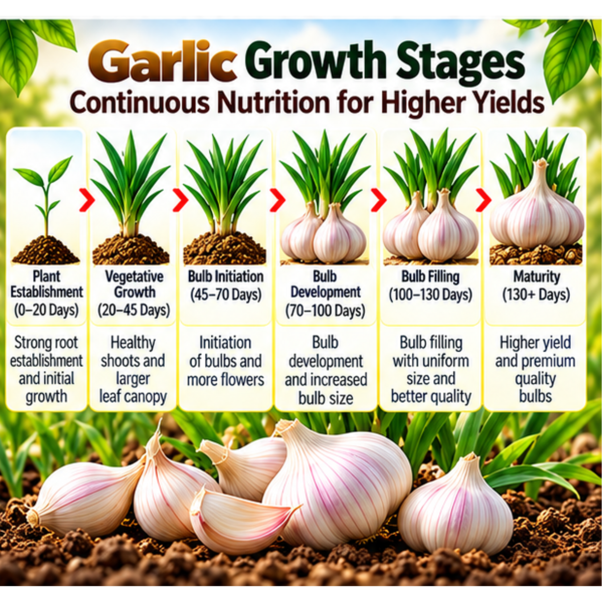 Garlic Organic Master 7X Crop-Specific Organic Fertilizer Water Soluble Organic Fertilizer