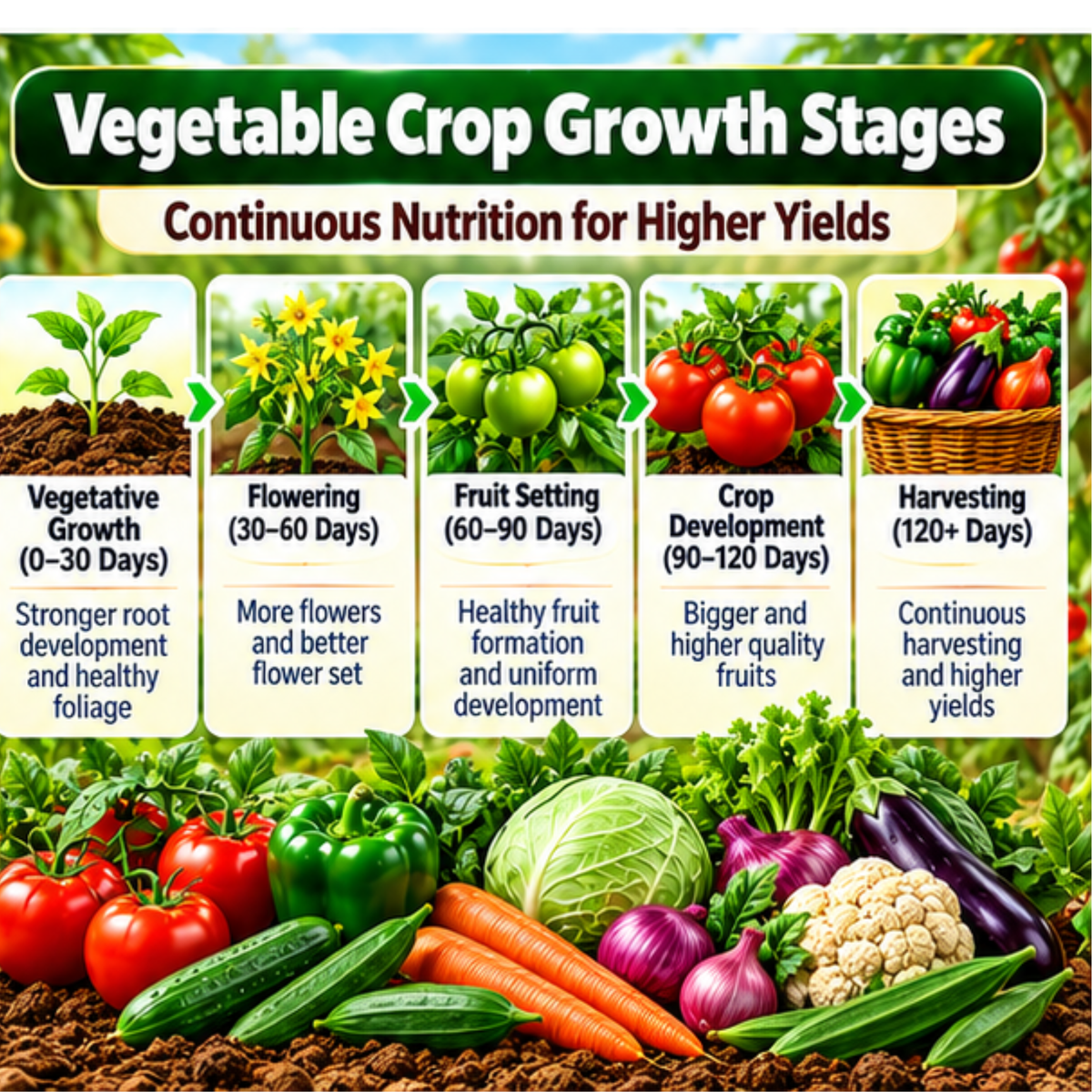 Vegetable Crops Organic Master 7X Water Soluble Organic Fertilizer