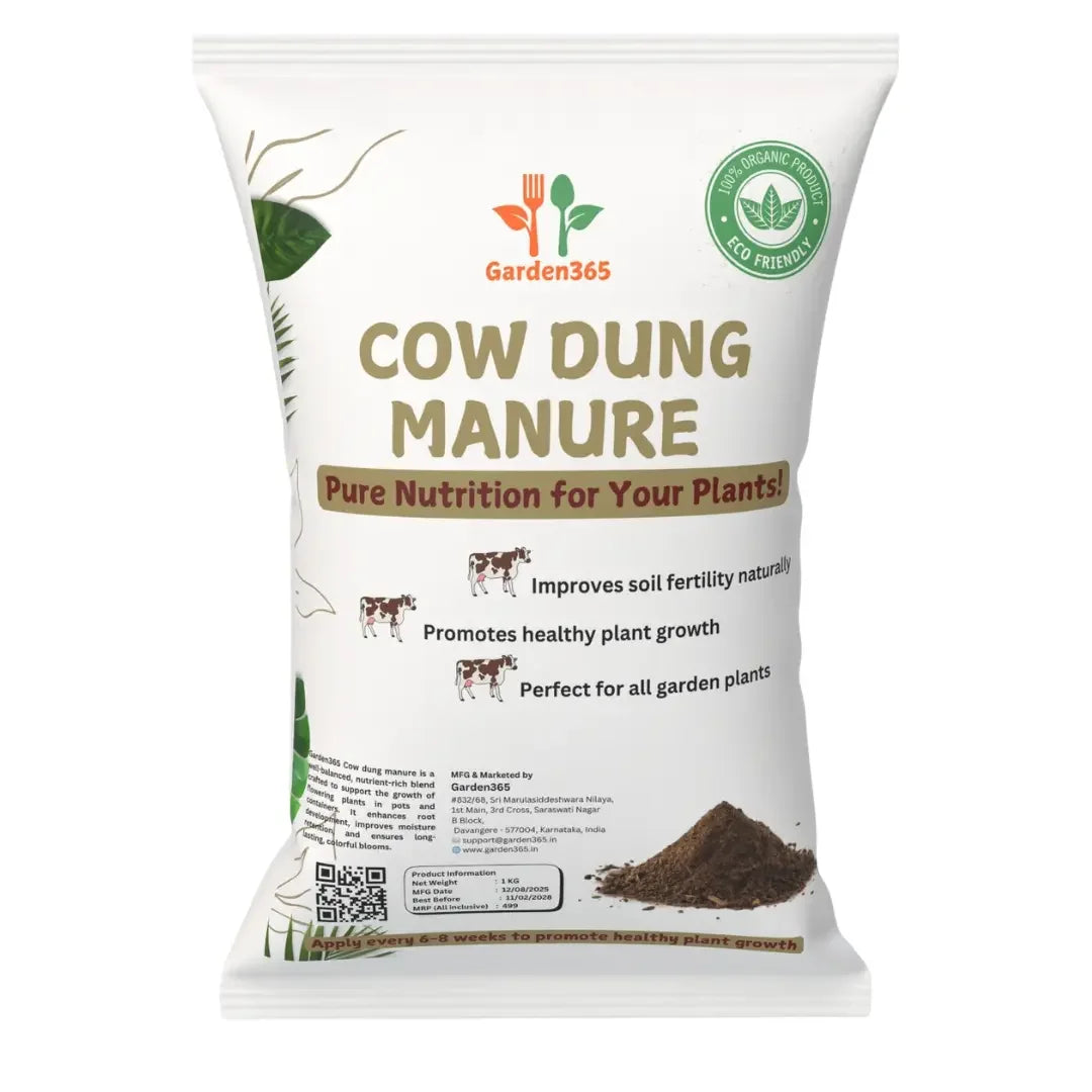 Cow Dung Manure | 100% Organic Soil Enricher for Healthy Plants - Garden365