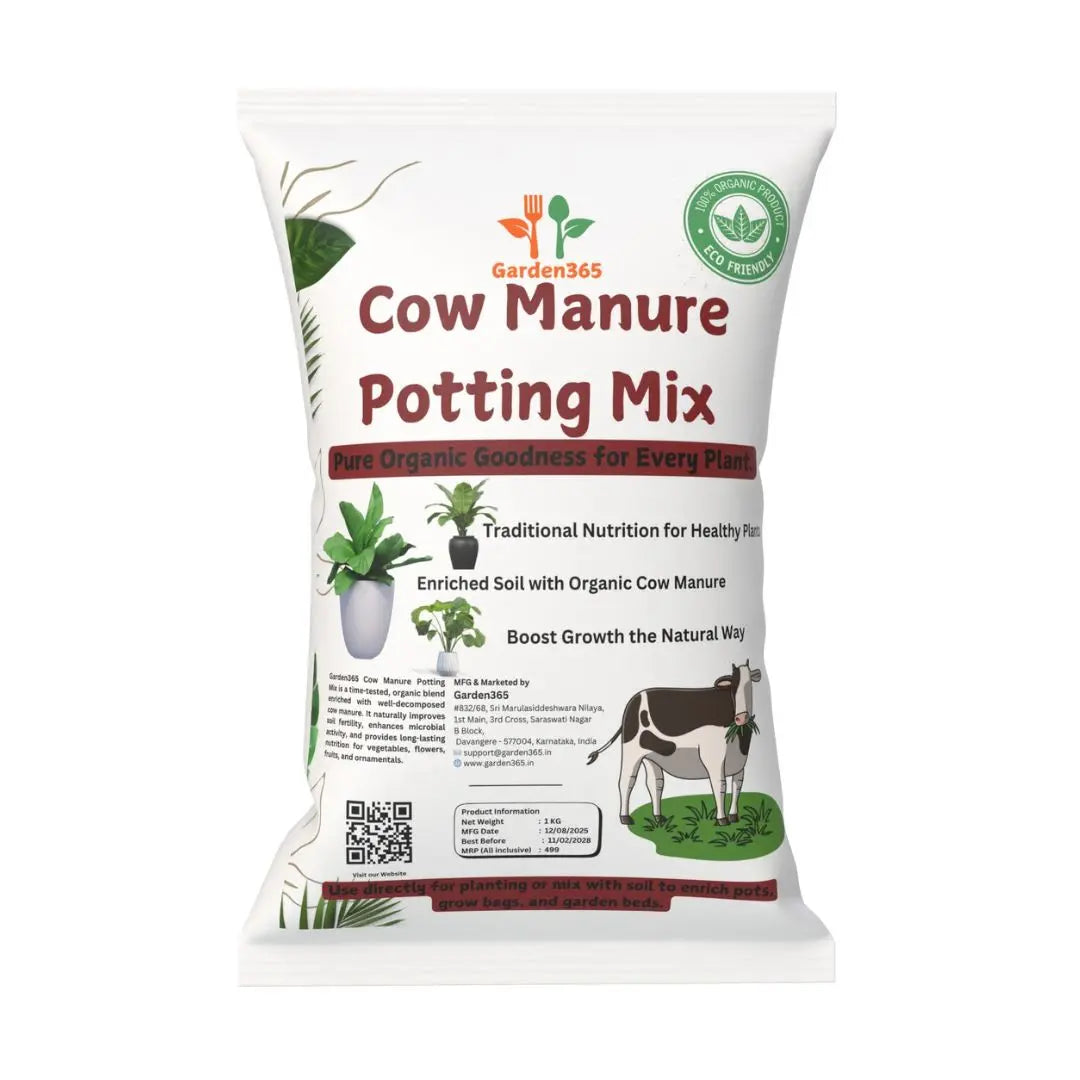 Cow Manure Potting Mix | Organic & Nutrient-Rich Soil for Healthy Plants Garden365