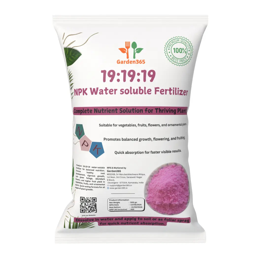 19:19:19 All Water-Soluble Fertilizer for Plants – Balanced NPK Nutrition Garden365