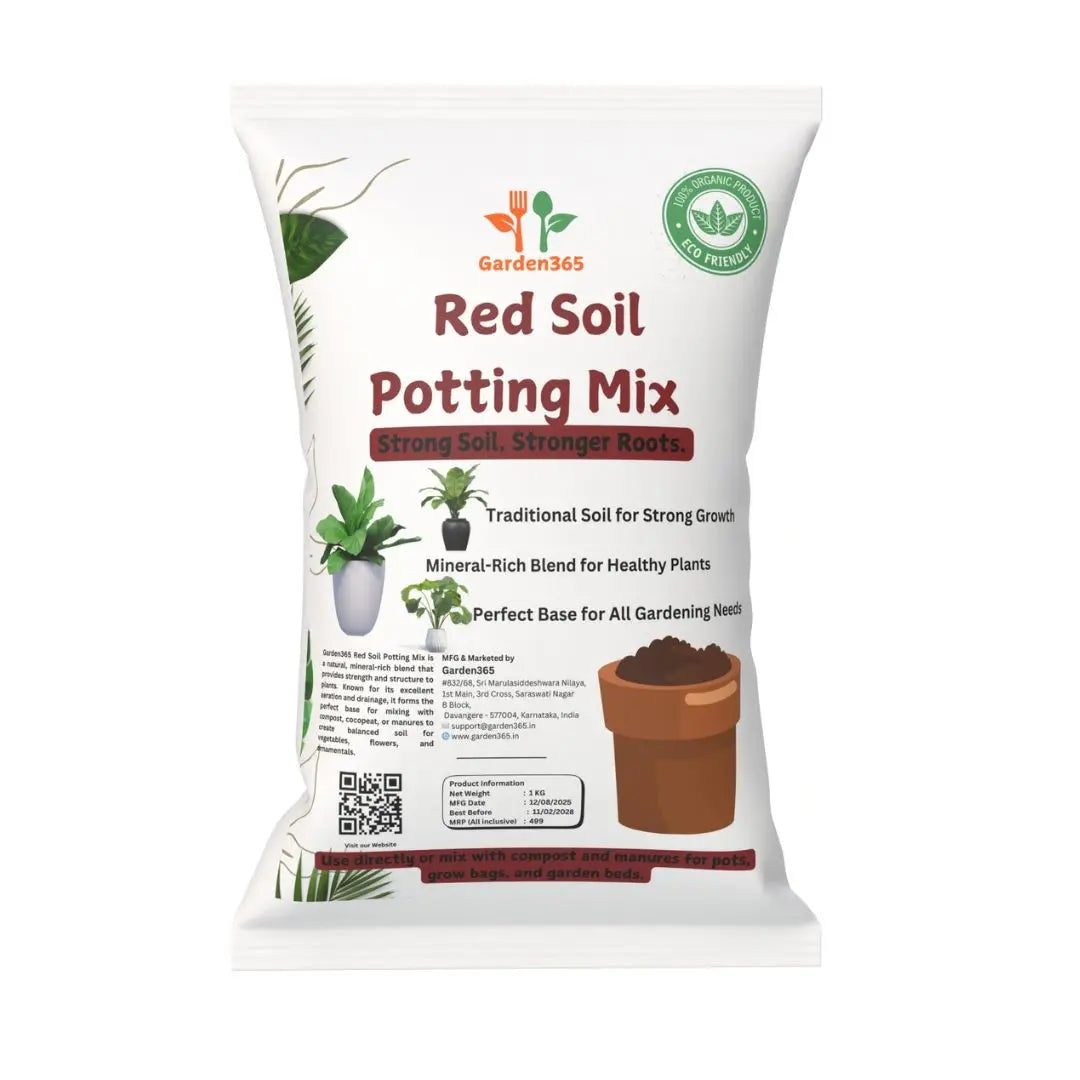Red Soil Potting Mix | Natural & Nutrient-Rich Soil for Healthy Plants Garden365