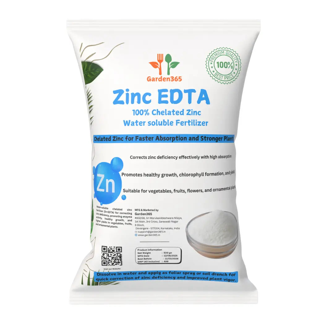 Zinc EDTA 12% – Chelated Micronutrient Fertilizer for Plants 🌿✨ Garden365