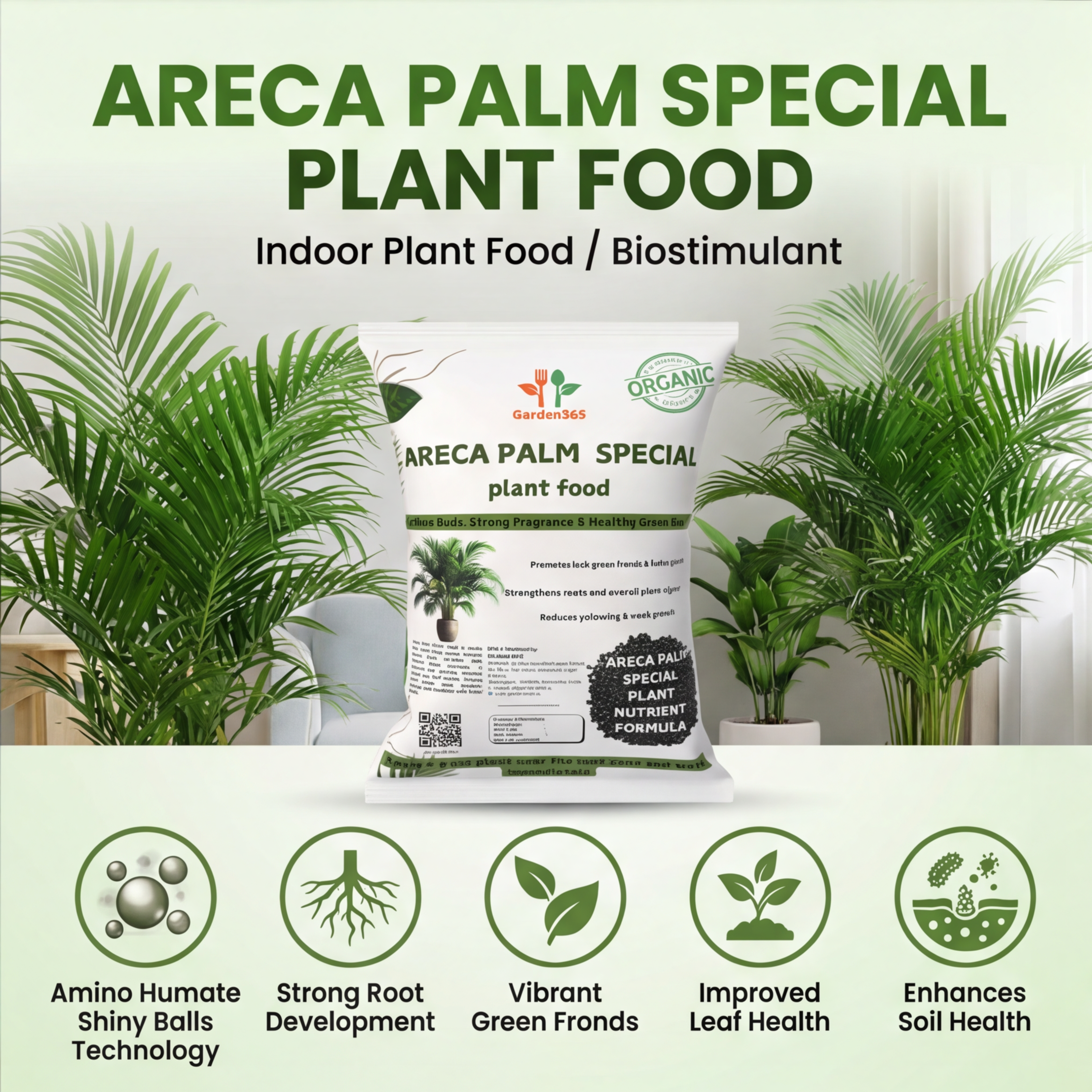 Areca Palm Special Plant Food – Growth Booster for Lush Green Fronds & –  Garden365