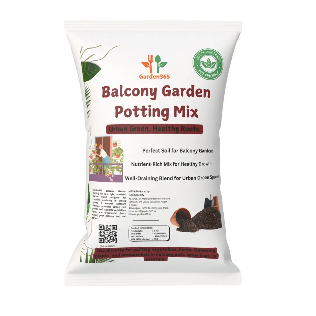 Balcony Garden Potting Mix | Perfect Soil for Container & Small-Space Gardening Garden365