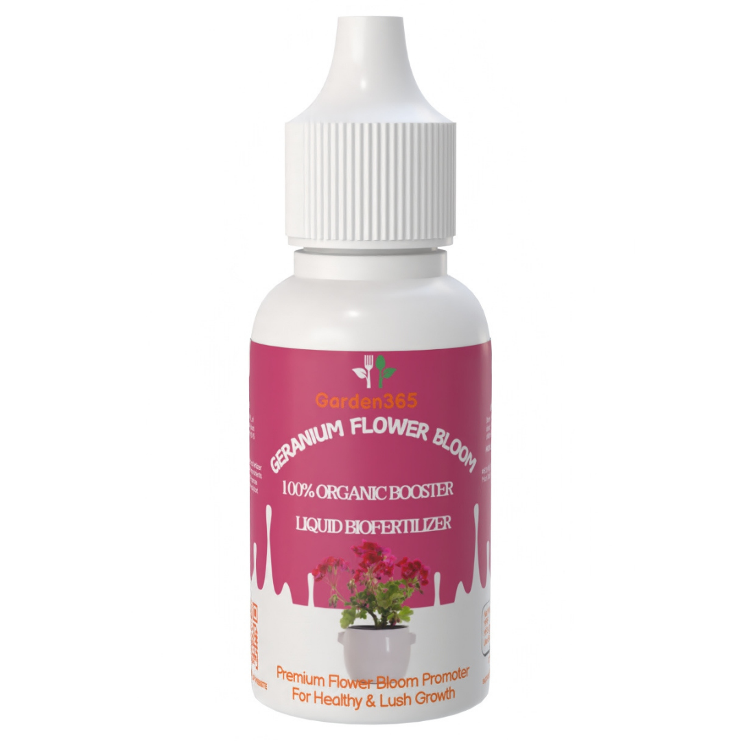Geranium Flower Bloom β Organic Bio Fertilizer for Geranium (50 ml | Buy 1 Get 2 Free!) - Garden365