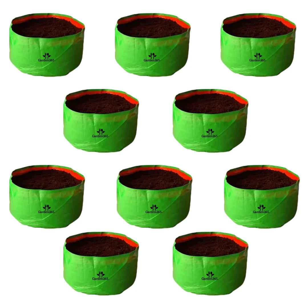 Garden365 HDPE Grow Bag 18x6 | 260 GSM Wide & Shallow Grow Bag for Leafy Greens