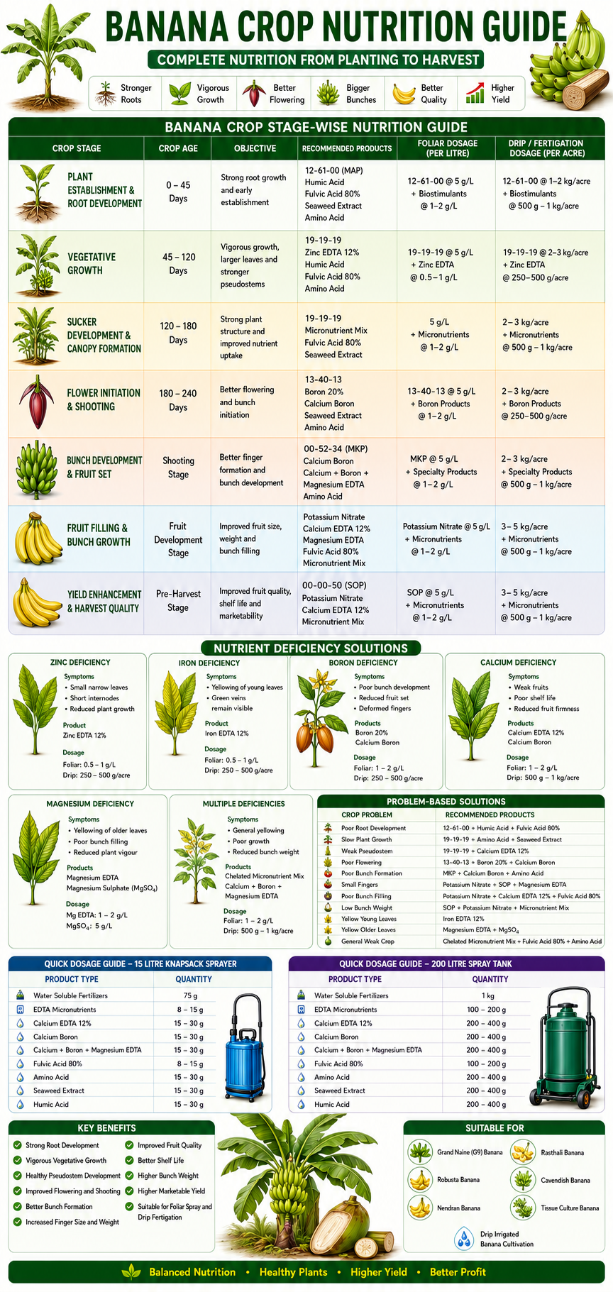 Banana Crop Nutrition | Fertilizers, Micronutrients & Biostimulants for Banana Crop