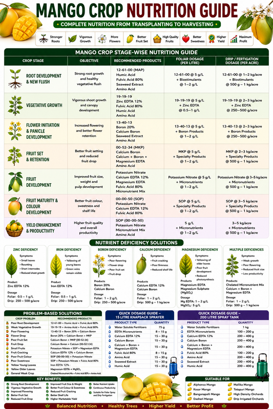Mango Crop Nutrition | Fertilizers, Micronutrients & Biostimulants for Mango Crop