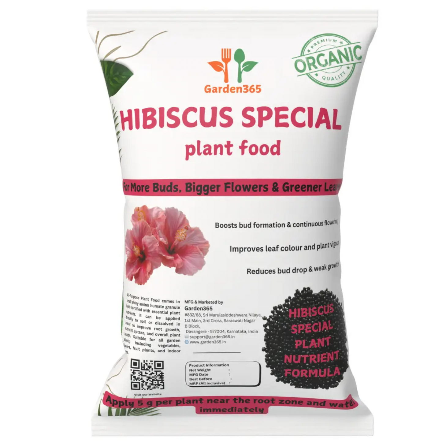 Hibiscus Special Plant Food – Powerful Flower Booster for More Buds, Bigger Blooms & Healthy Plants | Apply Up to 100 Plants