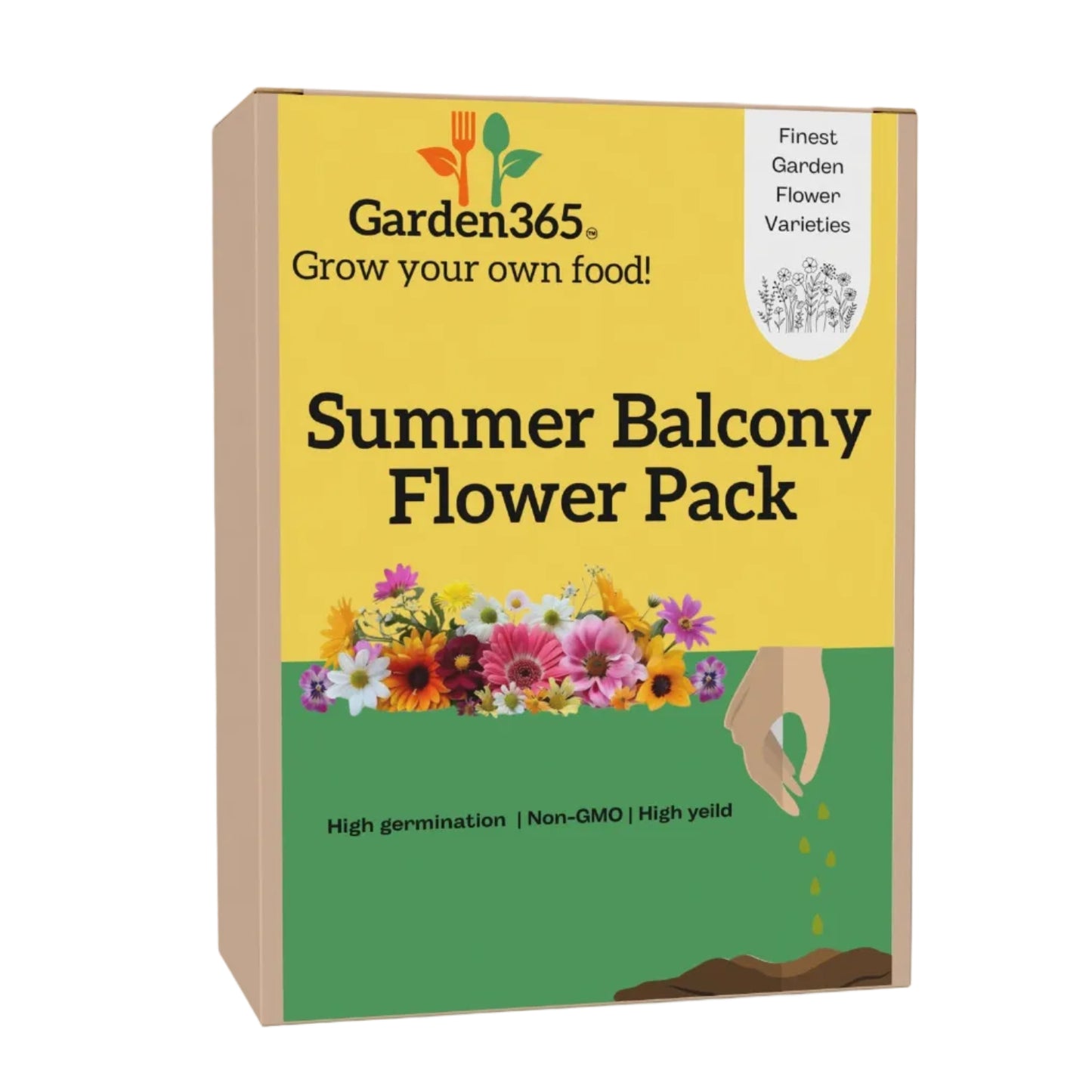 Summer Balcony Flower Pack – 10 Bright Blooming Varieties for Sunny Spaces (500+ seeds)