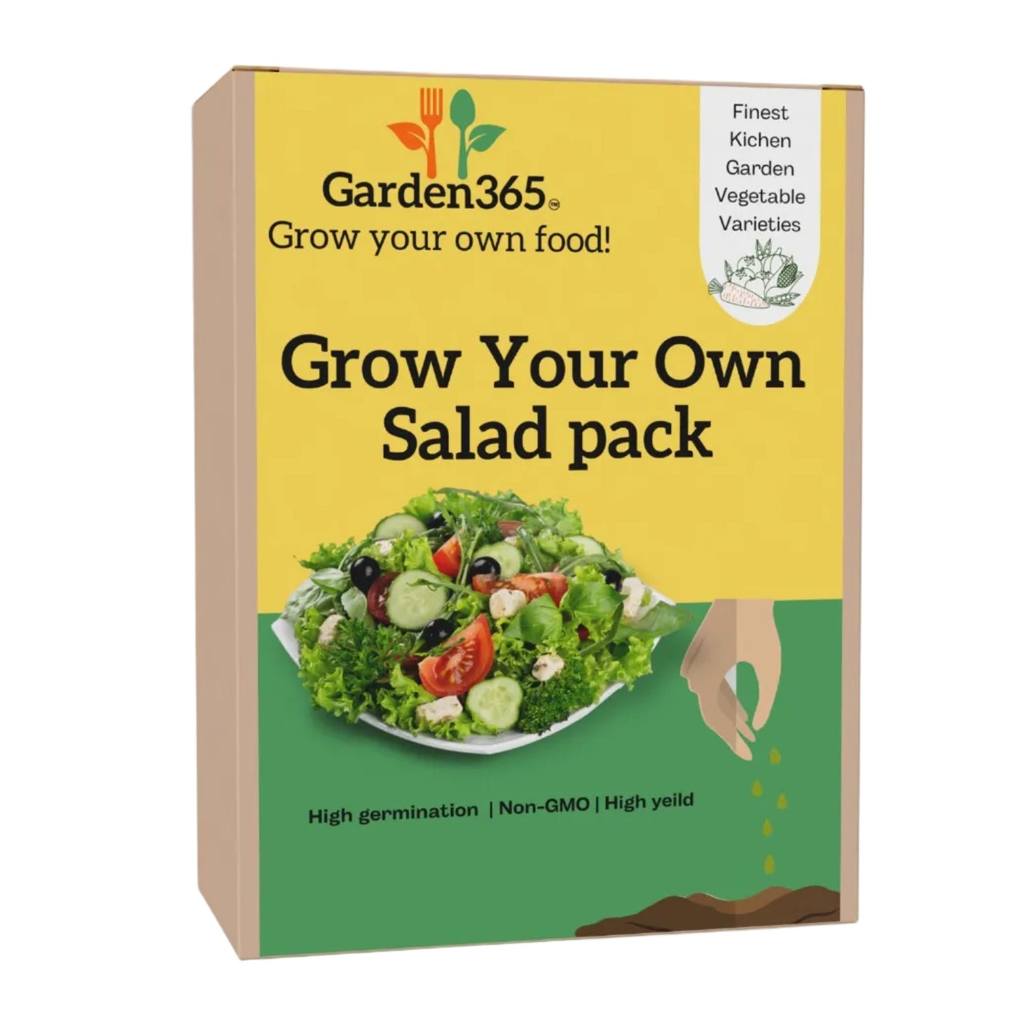 Grow Your Own Salad Pack – 10 Fresh Salad Greens Seeds Combo (1000+ seeds)