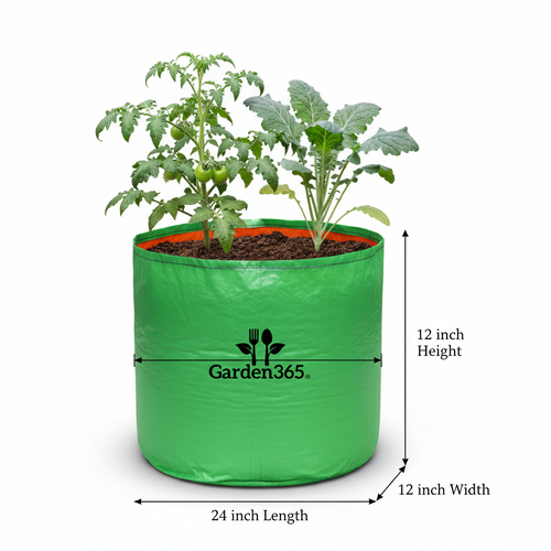 Garden365 HDPE Rectangular Grow Bag 24x12x12 | 260 GSM Heavy-Duty & Reusable HDPE grow bag