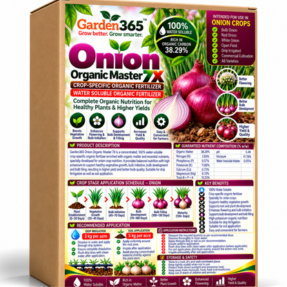 Onion Organic Master 7X Crop-Specific Organic Fertilizer Water Soluble Organic Fertilizer