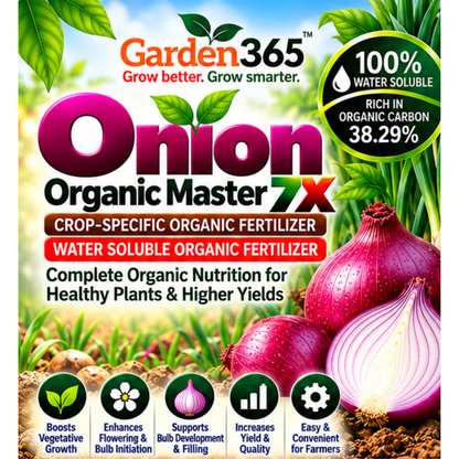 Onion Organic Master 7X Crop-Specific Organic Fertilizer Water Soluble Organic Fertilizer