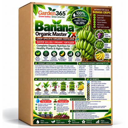 Banana Organic Master 7X Crop-Specific Organic Fertilizer Water Soluble Organic Fertilizer