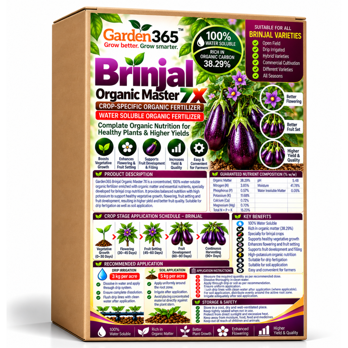 Brinjal Organic Master 7X Water Soluble Organic Fertilizer