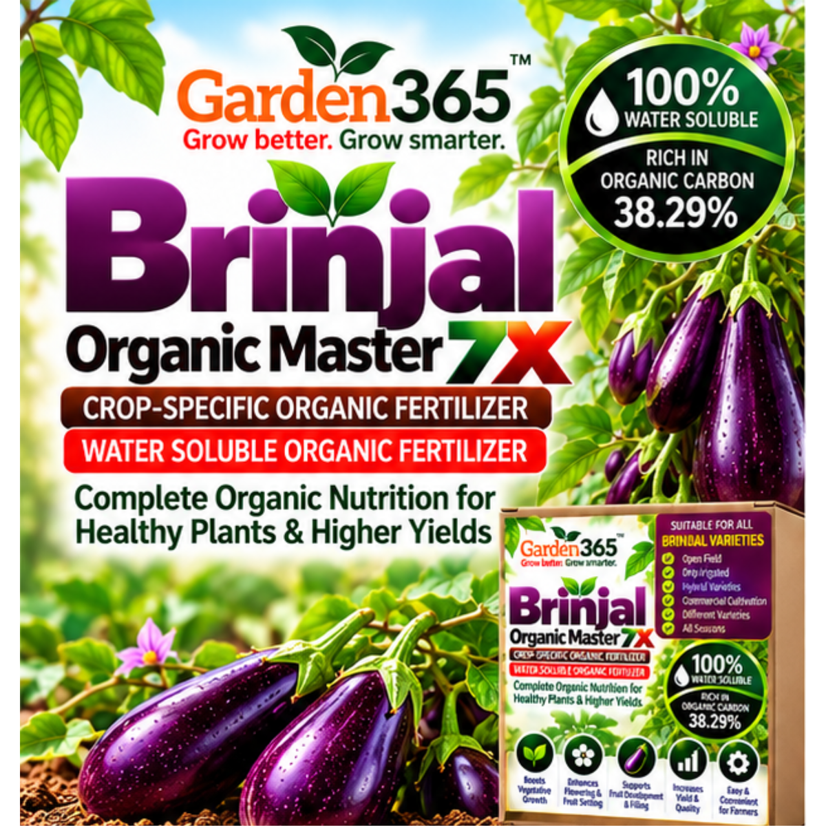 Brinjal Organic Master 7X Water Soluble Organic Fertilizer