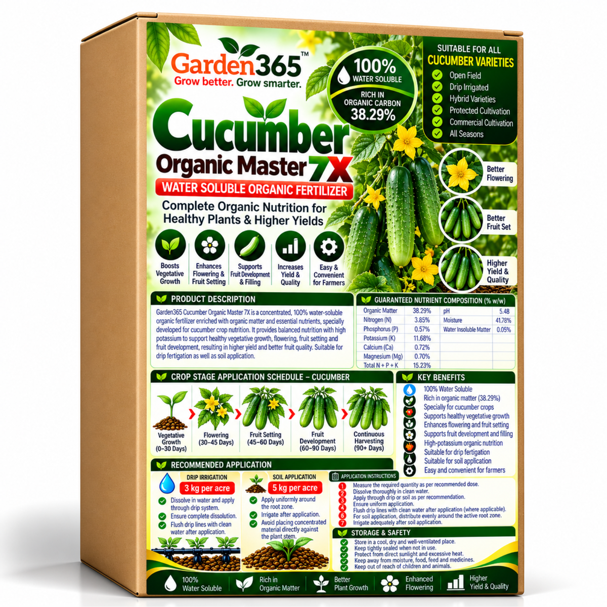 Cucumber Organic Master 7X Water Soluble Organic Fertilizer