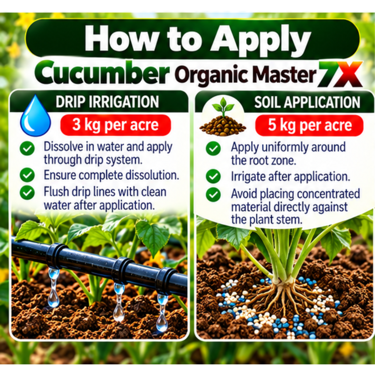 Cucumber Organic Master 7X Water Soluble Organic Fertilizer