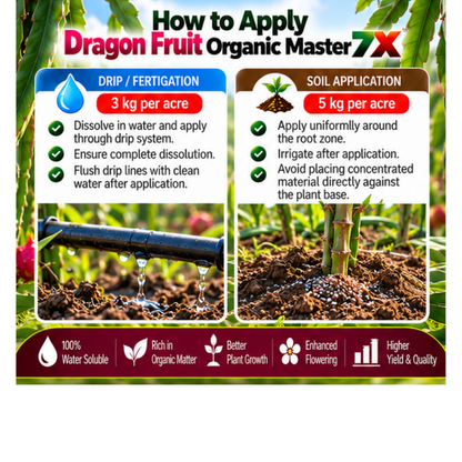 Dragon Fruit Organic Master 7X Crop-Specific Organic Fertilizer Water Soluble Organic Fertilizer