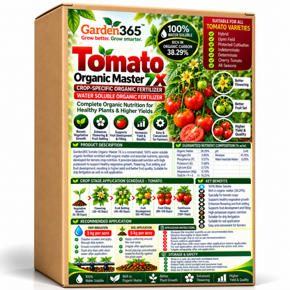 Tomato Organic Master 7X 100% water-soluble organic fertilizer