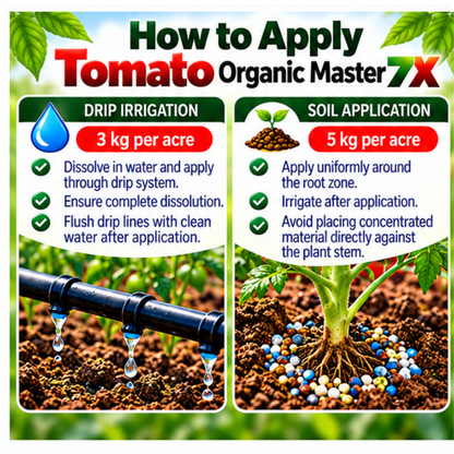 Tomato Organic Master 7X 100% water-soluble organic fertilizer