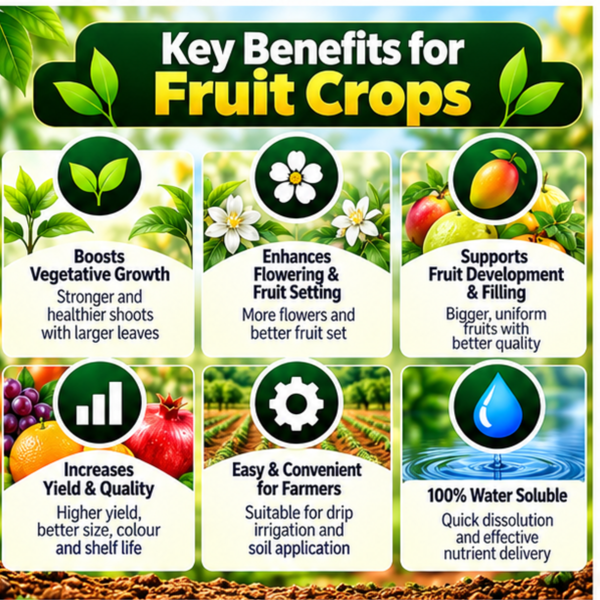 Fruit Crops Organic Master 7X Water Soluble Organic Fertilizer