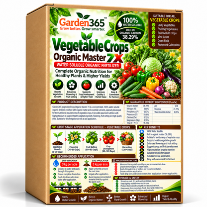 Vegetable Crops Organic Master 7X Water Soluble Organic Fertilizer
