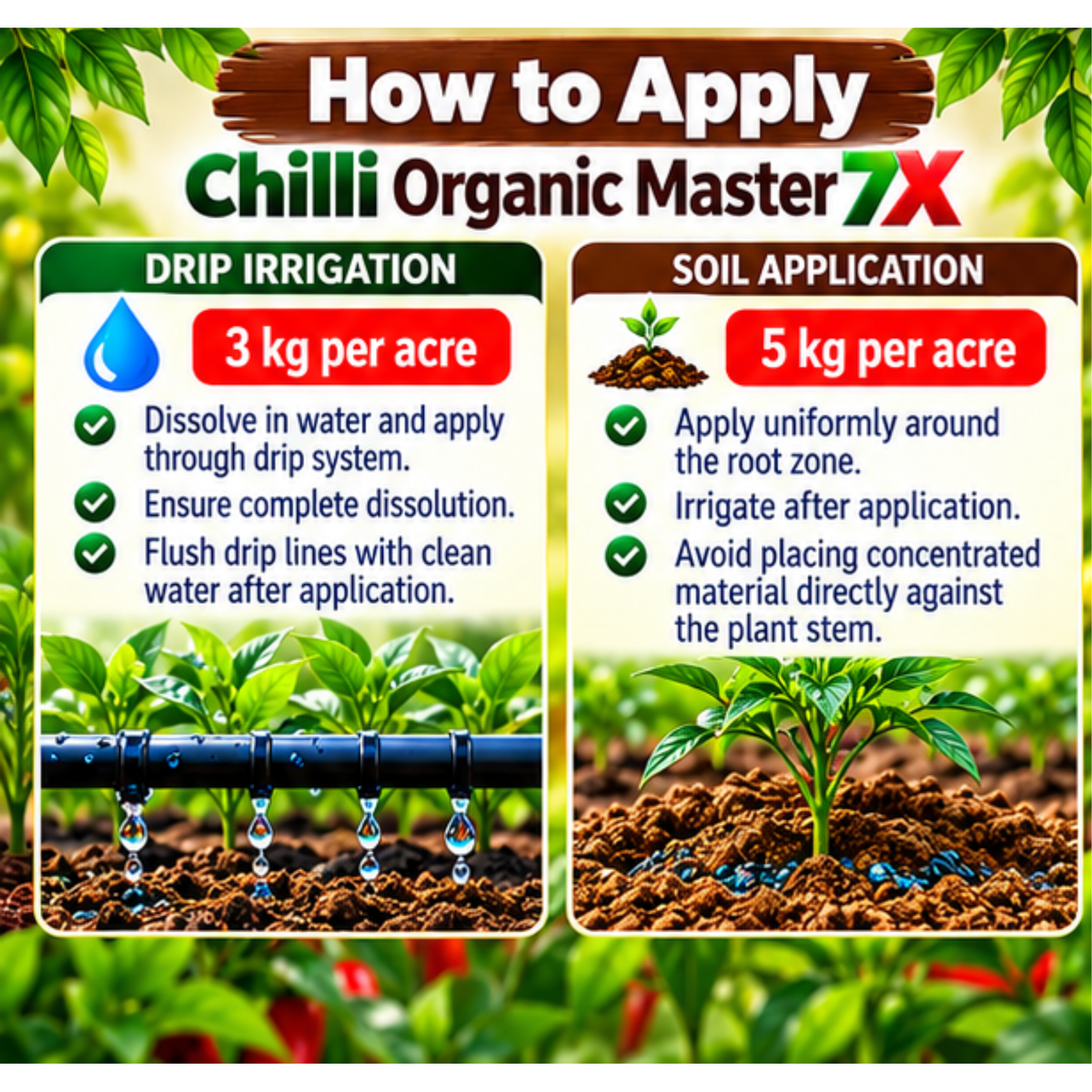 Chilli Organic Master 7X Water Soluble Organic Fertilizer