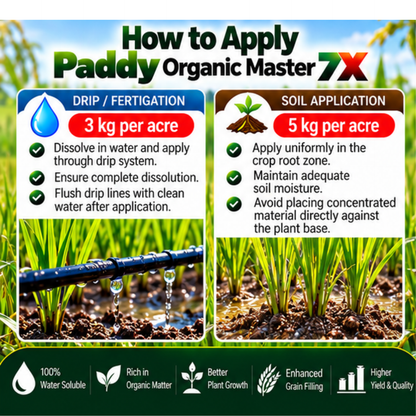 Paddy Organic Master 7X Crop-Specific Organic Fertilizer Water Soluble Organic Fertilizer