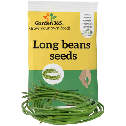 Long Beans Seeds (Snake Beans / Yardlong Beans) | Organic Heirloom Naati Seeds | 20 Seeds | Kitchen Garden Seeds of सेम फली / ಅಲಸಂದೆ / బొబ్బర పప్పు / காராமணி / വെണ്ടപ്പയർ