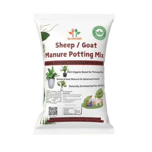 Sheep & Goat Manure Potting Mix – 5 kg | Organic Nutrient-Rich Soil for Thriving Plants - Garden365
