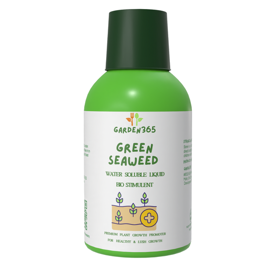 Green Seaweed Bio Stimulant Liquid Fertilizer – 250 ml | Water Soluble Organic Growth Booster for All Plants Garden365