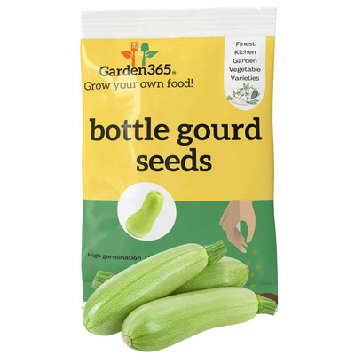 Bottle Gourd Seeds (Lauki / Sorakaya) | Organic Heirloom Naati Seeds | 15 Seeds | Kitchen Garden Seeds of लौकी / ಸೊರೆಕಾಯಿ / సొరకాయ / சுரைக்காய் / ചുരയ്ക്ക
