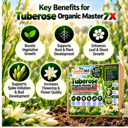 Tuberose Organic Master 7X Crop-Specific Organic Fertilizer Water Soluble Organic Fertilizer