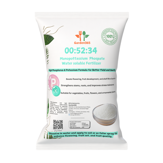 00-52-34 Water-Soluble Fertilizer (MKP) – High Phosphorus &amp; Potassium Boost (250 g) 🌿✨ - Garden365