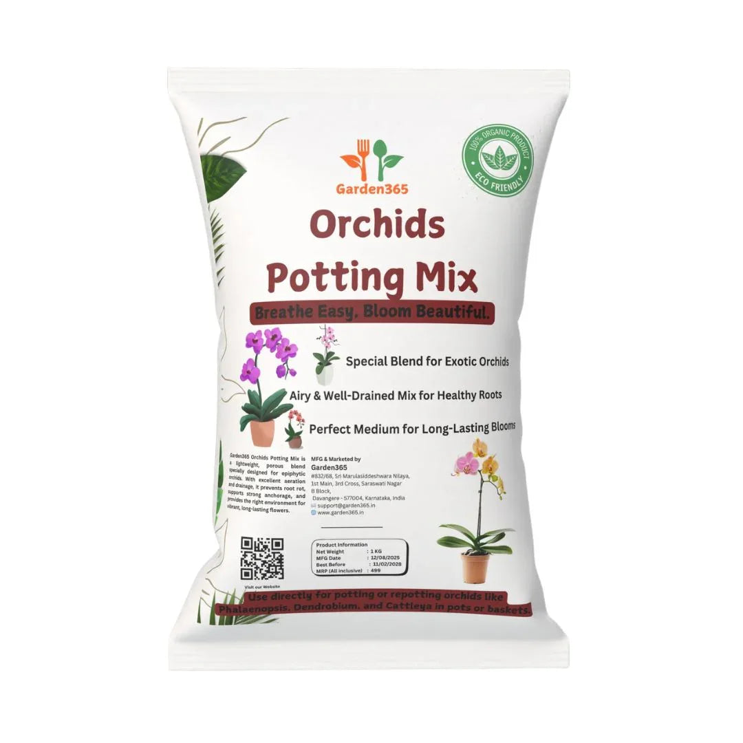 Orchids Potting Mix – 5 kg | Special Soil for Healthy Blooming Orchids - Garden365