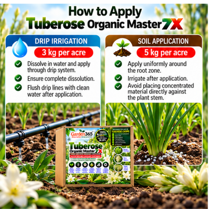Tuberose Organic Master 7X Crop-Specific Organic Fertilizer Water Soluble Organic Fertilizer
