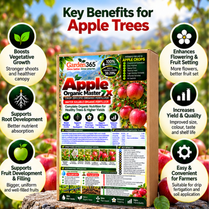 Apple Organic Master 7X Crop-Specific Organic Fertilizer Water Soluble Organic Fertilizer