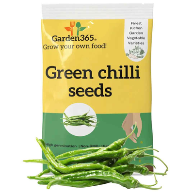 Green Chilli Seeds | Organic Heirloom Naati Seeds | 30 Seeds | Kitchen Garden Seeds of हरी मिर्च / ಹಸಿಮೆಣಸು / పచ్చి మిరప / பச்சை மிளகாய் / പച്ചമുളക്