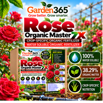 Rose Organic Master 7X Crop-Specific Organic Fertilizer Water Soluble Organic Fertilizer