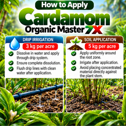 Cardamom Organic Master 7X Crop-Specific Organic Fertilizer Water Soluble Organic Fertilizer