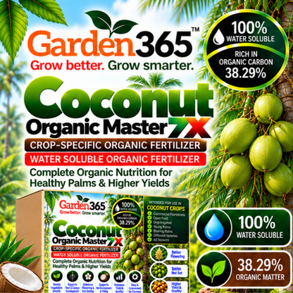 Coconut Organic Master 7X Crop-Specific Organic Fertilizer Water Soluble Organic Fertilizer