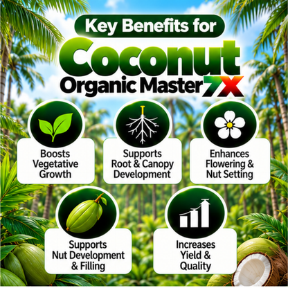 Coconut Organic Master 7X Crop-Specific Organic Fertilizer Water Soluble Organic Fertilizer