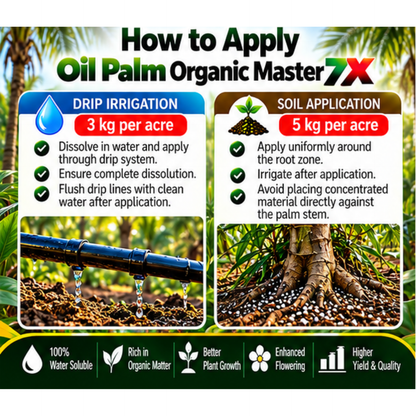 Oil Palm Organic Master 7X Crop-Specific Organic Fertilizer Water Soluble Organic Fertilizer