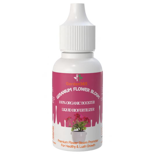 Geranium Flower Bloom – Organic Bio Fertilizer for Geranium (50 ml | Buy 1 Get 2 Free!) - Garden365