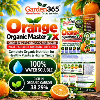 Orange Organic Master 7X Crop-Specific Organic Fertilizer Water Soluble Organic Fertilizer