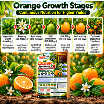 Orange Organic Master 7X Crop-Specific Organic Fertilizer Water Soluble Organic Fertilizer