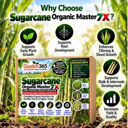 Sugarcane Organic Master 7X Crop-Specific Organic Fertilizer Water Soluble Organic Fertilizer